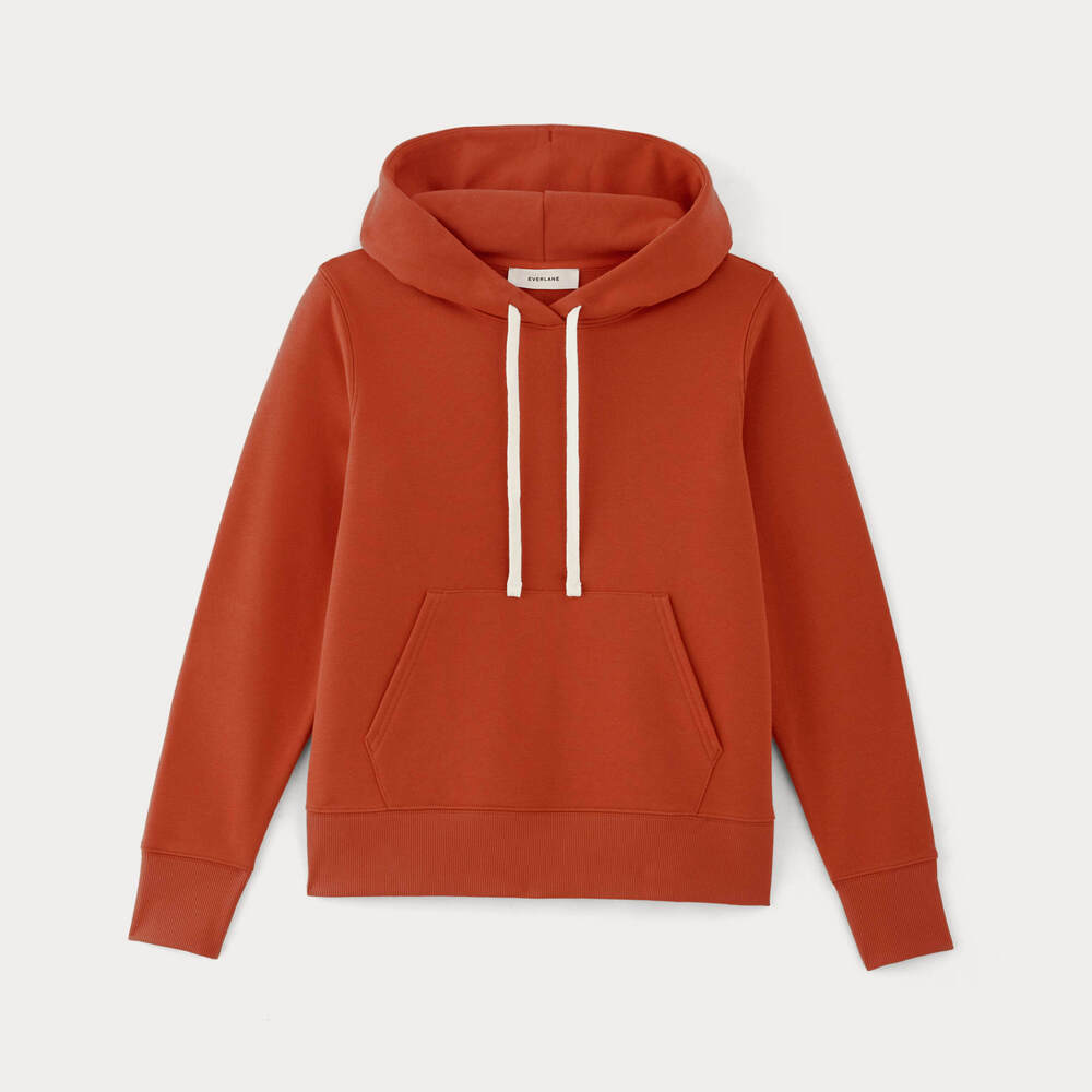 Everlane Women's Off-Duty Terry Hoodie in Poppy Red, Size Extra Large